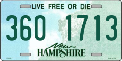 NH license plate 3601713