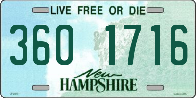 NH license plate 3601716