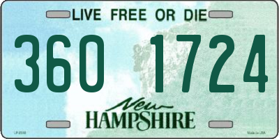 NH license plate 3601724