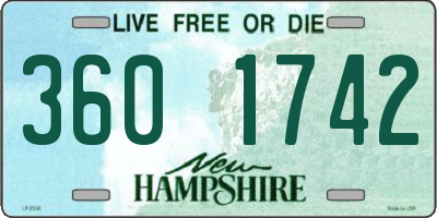 NH license plate 3601742