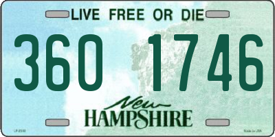 NH license plate 3601746