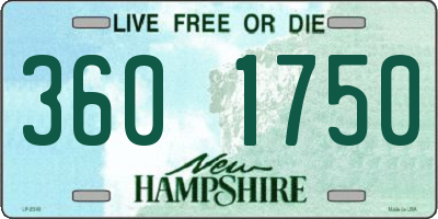 NH license plate 3601750