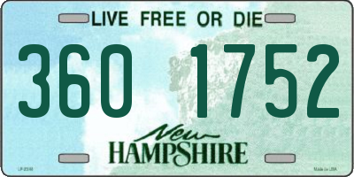 NH license plate 3601752
