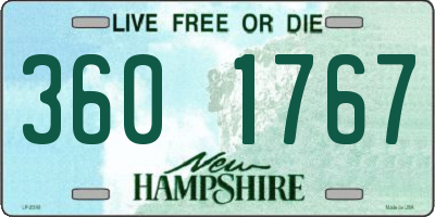 NH license plate 3601767