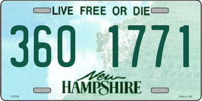 NH license plate 3601771