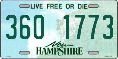 NH license plate 3601773