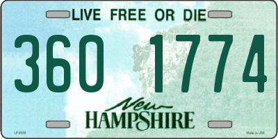NH license plate 3601774
