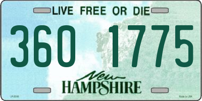 NH license plate 3601775