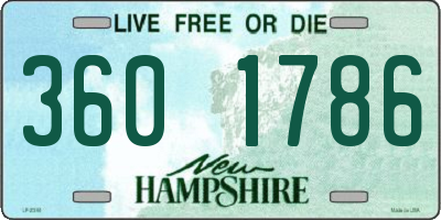 NH license plate 3601786