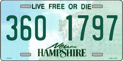 NH license plate 3601797