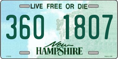 NH license plate 3601807