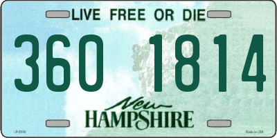 NH license plate 3601814