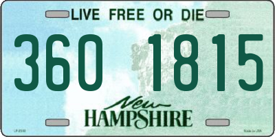 NH license plate 3601815