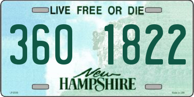 NH license plate 3601822