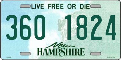 NH license plate 3601824