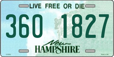 NH license plate 3601827