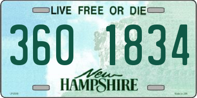NH license plate 3601834