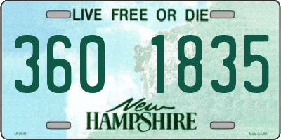 NH license plate 3601835