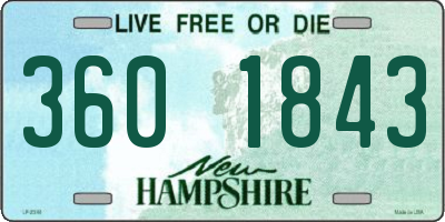 NH license plate 3601843