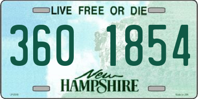 NH license plate 3601854