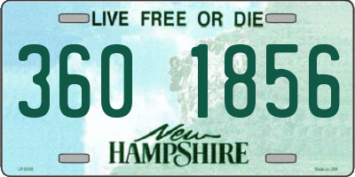NH license plate 3601856