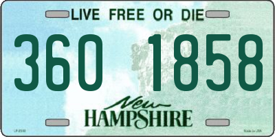 NH license plate 3601858