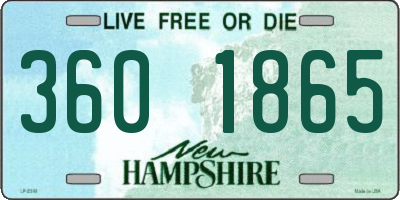 NH license plate 3601865