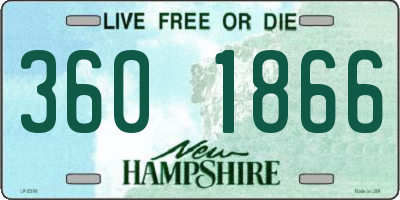 NH license plate 3601866