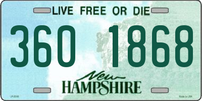 NH license plate 3601868