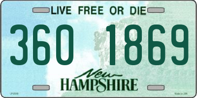 NH license plate 3601869