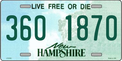 NH license plate 3601870