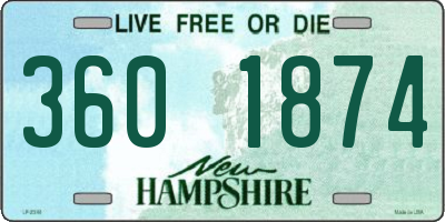 NH license plate 3601874