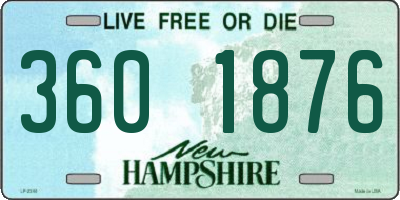 NH license plate 3601876