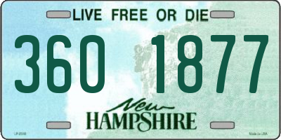 NH license plate 3601877