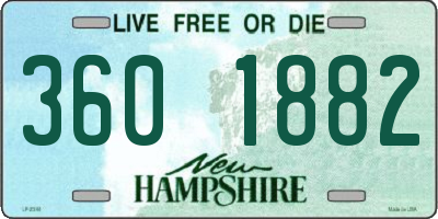 NH license plate 3601882