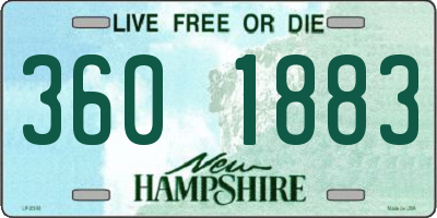 NH license plate 3601883