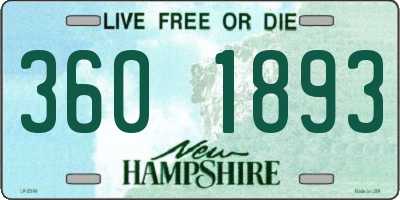 NH license plate 3601893