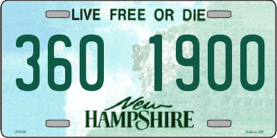 NH license plate 3601900