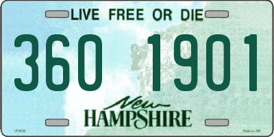 NH license plate 3601901