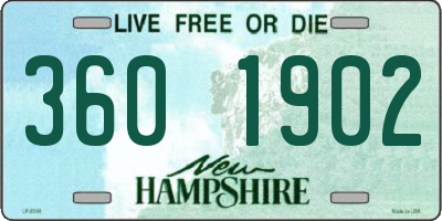 NH license plate 3601902
