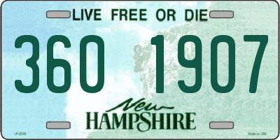 NH license plate 3601907