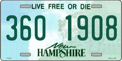 NH license plate 3601908