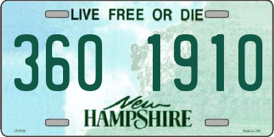 NH license plate 3601910