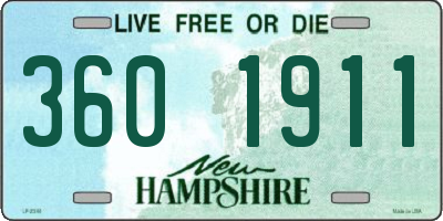 NH license plate 3601911
