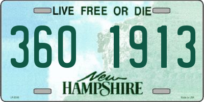 NH license plate 3601913