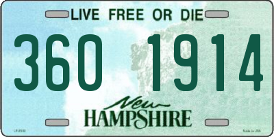 NH license plate 3601914
