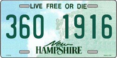 NH license plate 3601916