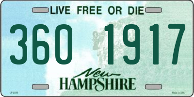 NH license plate 3601917