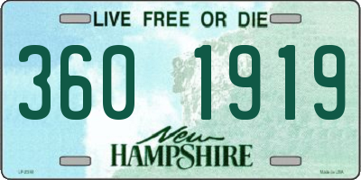 NH license plate 3601919