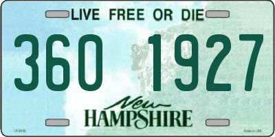 NH license plate 3601927
